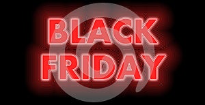 Black Friday sign in red photo